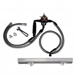 K-Tuned 6AN Center Feed Fuel System with Brushed Fuel Rail